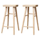 Industrial Solid Wood Counter Stool Saddle Seat Backless Bar Stool Wood 2 Piece Set Clearhalo 'Bar Furniture' 'Bar Stools' 'bar_stools' 'furn' 'furn_bar_stools' 'Furniture' 'Kitchen & Dining Furniture' 6318476