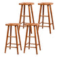 Industrial Solid Wood Counter Stool Saddle Seat Backless Bar Stool Brown 4 Piece Set Clearhalo 'Bar Furniture' 'Bar Stools' 'bar_stools' 'furn' 'furn_bar_stools' 'Furniture' 'Kitchen & Dining Furniture' 6318486