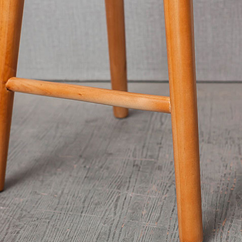 Industrial Solid Wood Counter Stool Saddle Seat Backless Bar Stool Clearhalo 'Bar Furniture' 'Bar Stools' 'bar_stools' 'furn' 'furn_bar_stools' 'Furniture' 'Kitchen & Dining Furniture' 6318488
