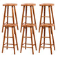 Industrial Solid Wood Counter Stool Saddle Seat Backless Bar Stool Brown 6 Piece Set Clearhalo 'Bar Furniture' 'Bar Stools' 'bar_stools' 'furn' 'furn_bar_stools' 'Furniture' 'Kitchen & Dining Furniture' 6318489