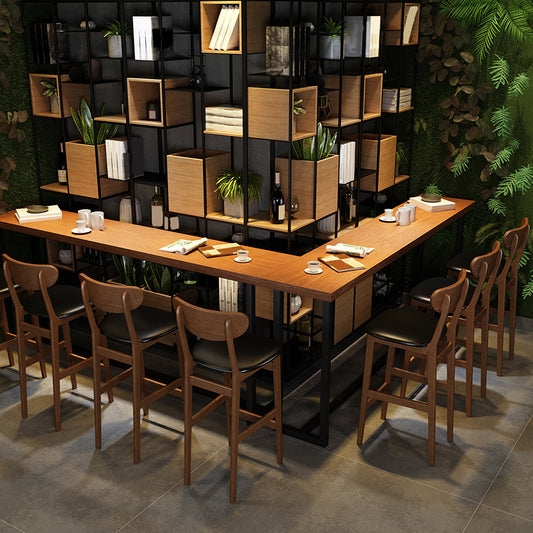 Sgabelli da barra da banco in legno industriale sgabello da poggiapiedi per interno