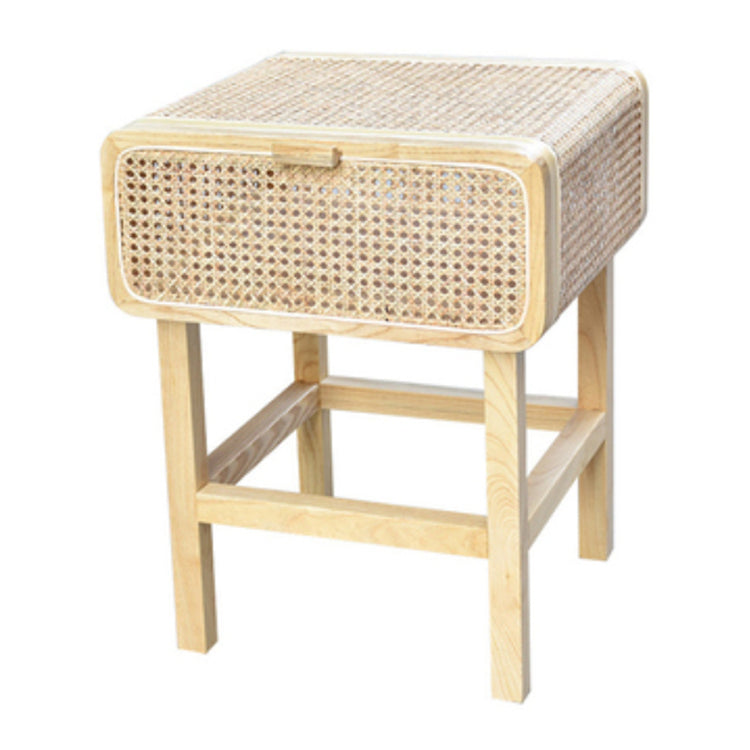 Tavolo da notte rattan moderno comodino minimalista con gambe