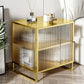 Glass and Metal Bedside Cabinet Modern Minimalist Bedside Table with Legs Gold 1 Piece Clearhalo 'Bedroom Furniture' 'furn' 'furn_night_stand' 'Furniture' 'night_stand' 'Nightstands' 6318639