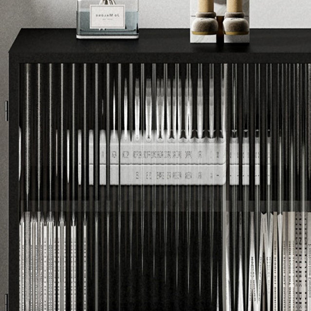 Glass and Metal Bedside Cabinet Modern Minimalist Bedside Table with Legs Clearhalo 'Bedroom Furniture' 'furn' 'furn_night_stand' 'Furniture' 'night_stand' 'Nightstands' 6318644