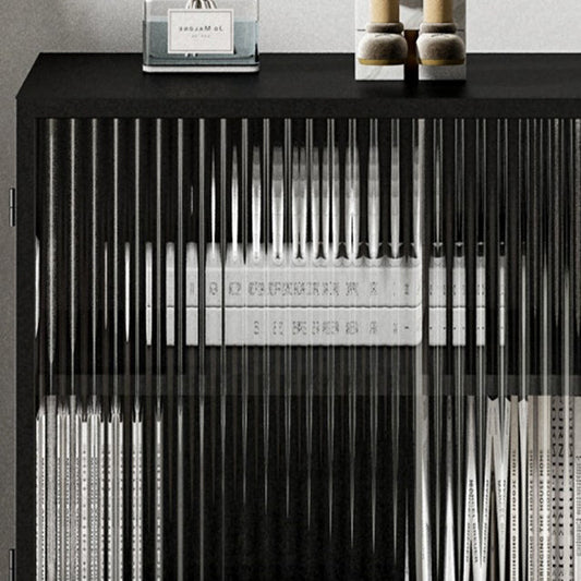 Glass and Metal Bedside Cabinet Modern Minimalist Bedside Table with Legs Clearhalo 'Bedroom Furniture' 'furn' 'furn_night_stand' 'Furniture' 'night_stand' 'Nightstands' 6318644