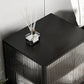 Glass and Metal Bedside Cabinet Modern Minimalist Bedside Table with Legs Clearhalo 'Bedroom Furniture' 'furn' 'furn_night_stand' 'Furniture' 'night_stand' 'Nightstands' 6318645