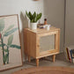 Rattan Bedside Table Modern Minimalist Night Table with Legs Natural 1 Piece Drawer Not Included Clearhalo 'Bedroom Furniture' 'furn' 'furn_night_stand' 'Furniture' 'night_stand' 'Nightstands' 6318655