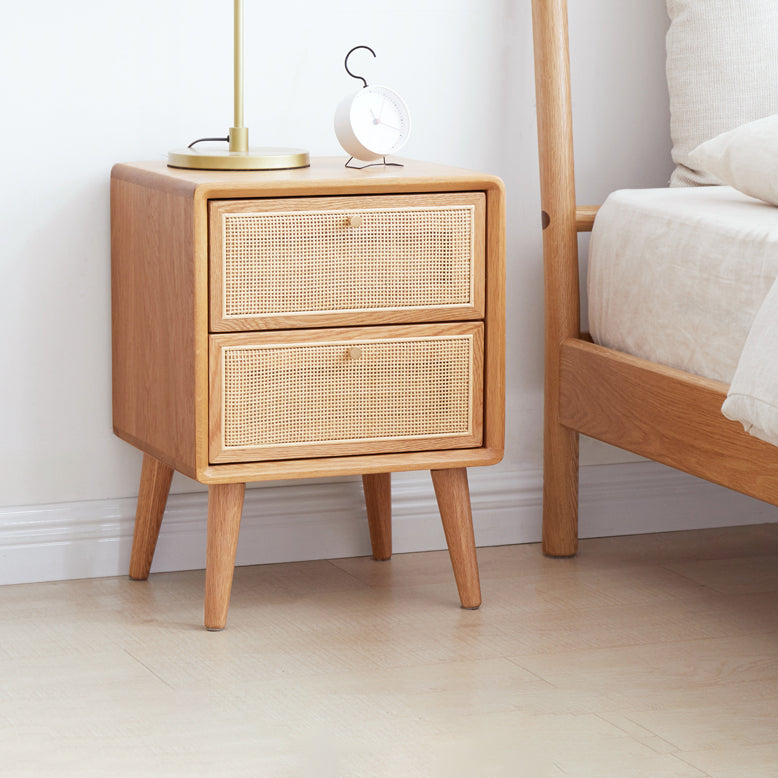 Rattan Bedside Table Modern Minimalist Night Table with Legs Clearhalo 'Bedroom Furniture' 'furn' 'furn_night_stand' 'Furniture' 'night_stand' 'Nightstands' 6318661