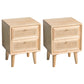 Rattan Bedside Table Modern Minimalist Night Table with Legs Natural 2 Piece Set 2 Clearhalo 'Bedroom Furniture' 'furn' 'furn_night_stand' 'Furniture' 'night_stand' 'Nightstands' 6318663