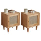 Rattan Bedside Table Modern Minimalist Night Table with Legs Natural 2 Piece Set Drawer Not Included Clearhalo 'Bedroom Furniture' 'furn' 'furn_night_stand' 'Furniture' 'night_stand' 'Nightstands' 6318664