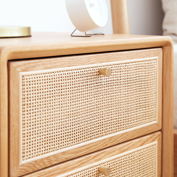 Rattan Bedside Table Modern Minimalist Night Table with Legs Clearhalo 'Bedroom Furniture' 'furn' 'furn_night_stand' 'Furniture' 'night_stand' 'Nightstands' 6318669