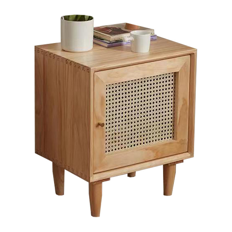 Rattan Bedside Table Modern Minimalist Night Table with Legs Clearhalo 'Bedroom Furniture' 'furn' 'furn_night_stand' 'Furniture' 'night_stand' 'Nightstands' 6318673