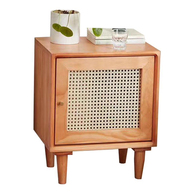 Rattan Bedside Table Modern Minimalist Night Table with Legs Clearhalo 'Bedroom Furniture' 'furn' 'furn_night_stand' 'Furniture' 'night_stand' 'Nightstands' 6318676