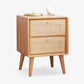 Rattan Bedside Table Modern Minimalist Night Table with Legs Clearhalo 'Bedroom Furniture' 'furn' 'furn_night_stand' 'Furniture' 'night_stand' 'Nightstands' 6318677