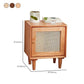 Rattan Bedside Table Modern Minimalist Night Table with Legs Clearhalo 'Bedroom Furniture' 'furn' 'furn_night_stand' 'Furniture' 'night_stand' 'Nightstands' 6318679