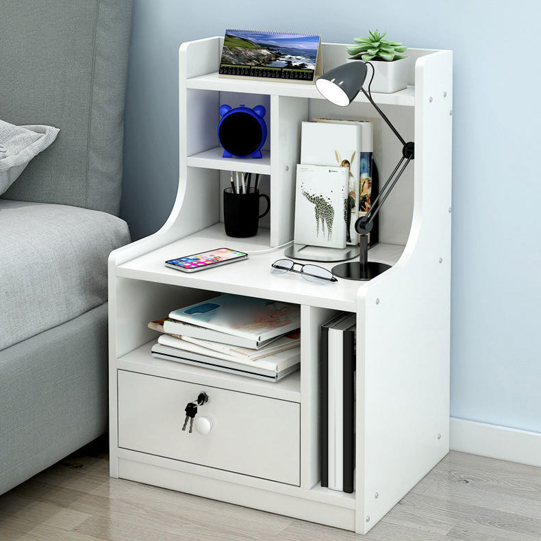 Table de nuit en bois Table de chevet minimaliste de style moderne avec tiroirs