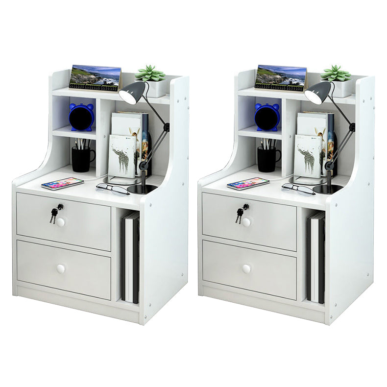 Table de nuit en bois Table de chevet minimaliste de style moderne avec tiroirs