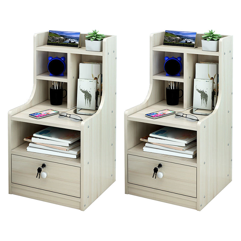 Table de nuit en bois Table de chevet minimaliste de style moderne avec tiroirs