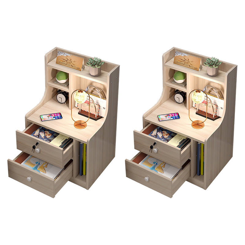 Table de nuit en bois Table de chevet minimaliste de style moderne avec tiroirs