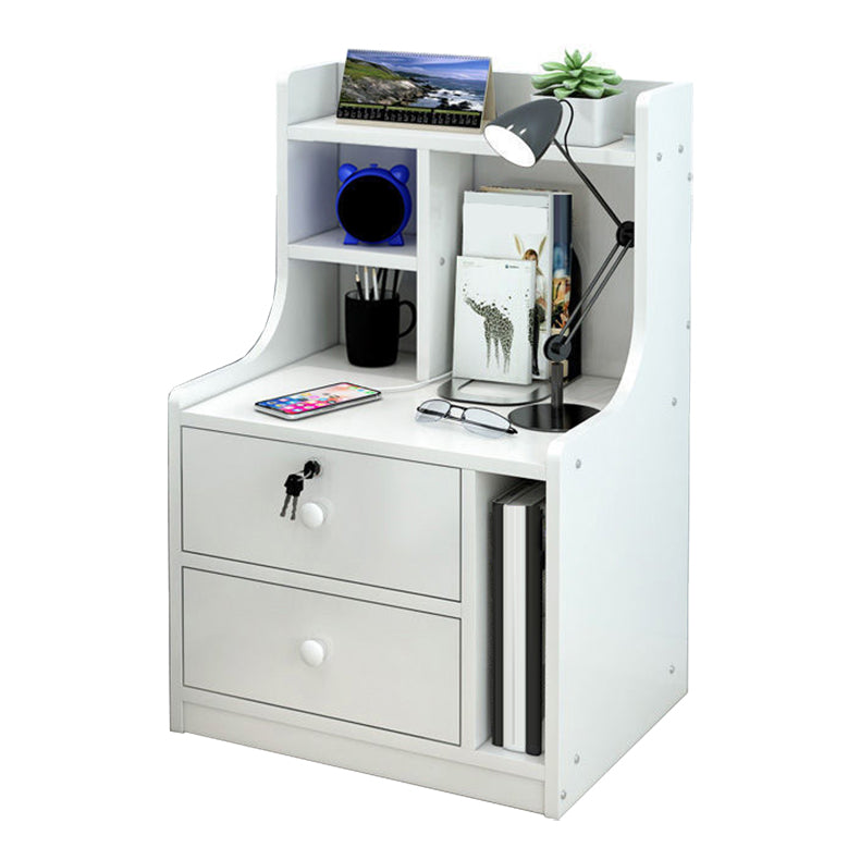 Table de nuit en bois Table de chevet minimaliste de style moderne avec tiroirs