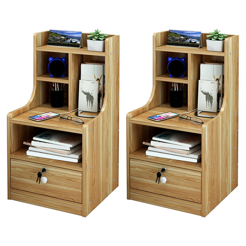 Table de nuit en bois Table de chevet minimaliste de style moderne avec tiroirs