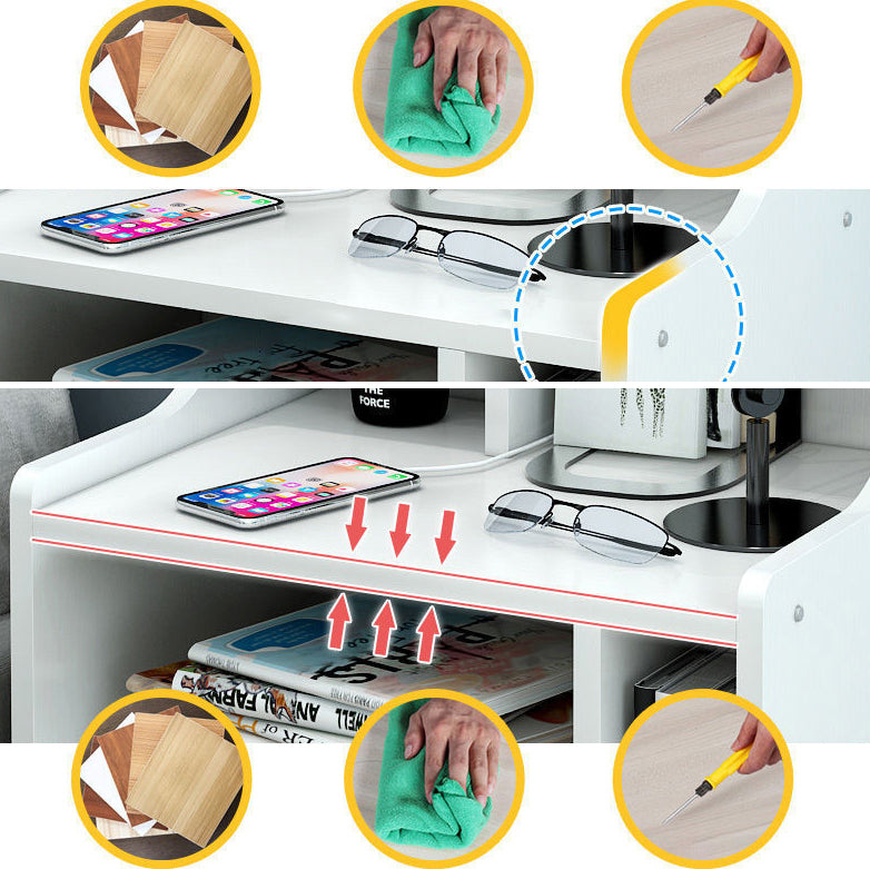 Table de nuit en bois Table de chevet minimaliste de style moderne avec tiroirs