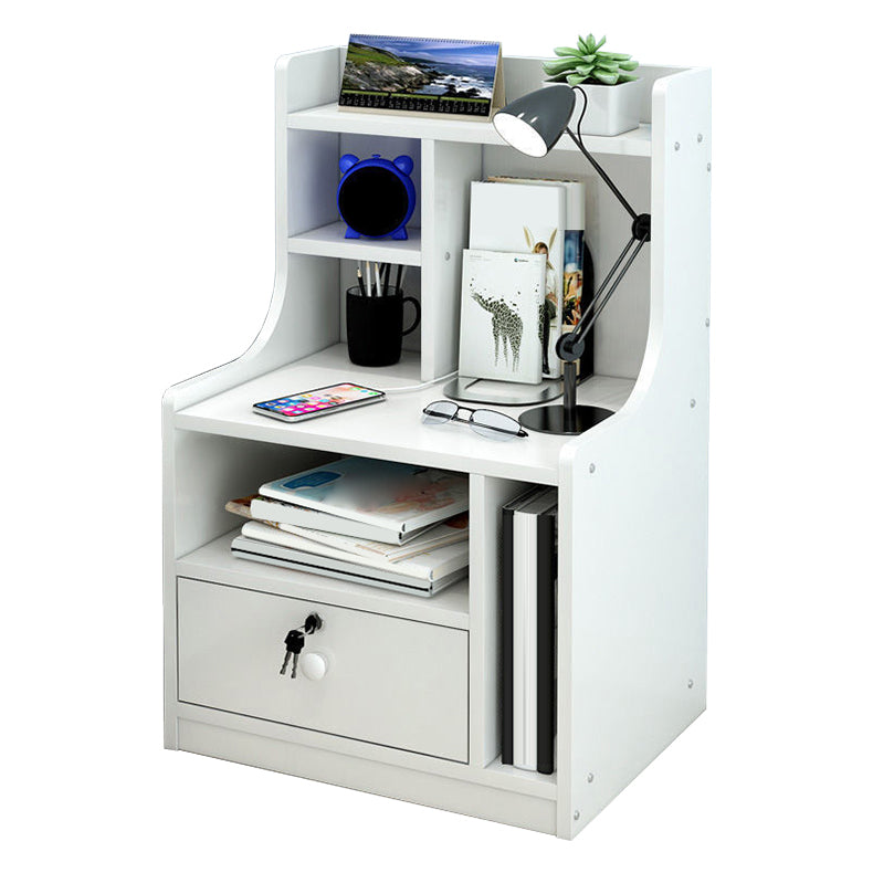 Table de nuit en bois Table de chevet minimaliste de style moderne avec tiroirs