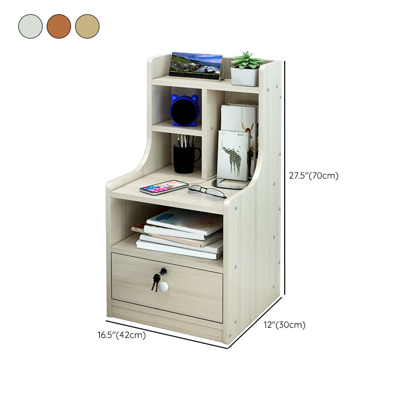 Table de nuit en bois Table de chevet minimaliste de style moderne avec tiroirs