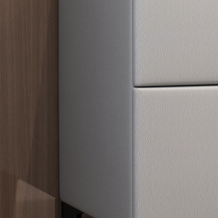 Mesa moderna de la noche de madera maciza Mesa de mesa con 2 cajones