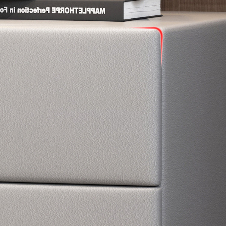 Mesa moderna de la noche de madera maciza Mesa de mesa con 2 cajones