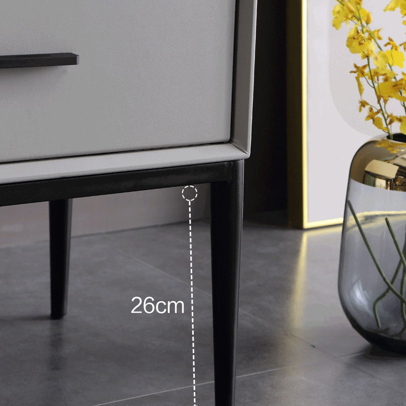 Comodino moderno di accento comodino in legno massiccio con gambe