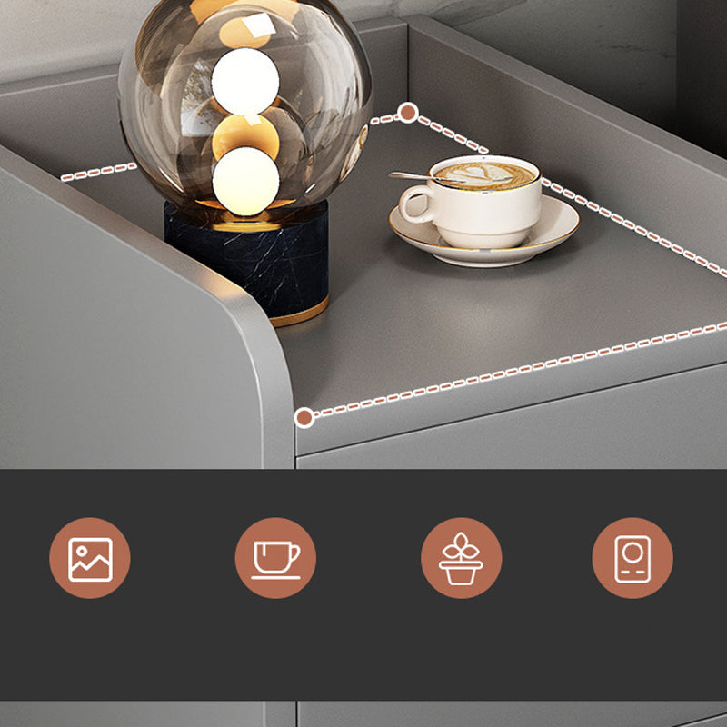 Comodino multi -cassetti moderno tavolo da notte in legno per camera da letto