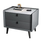 Modern Bedside Night Table Stone Top Nightstand with 2-drawers Clearhalo 'Bedroom Furniture' 'furn' 'furn_night_stand' 'Furniture' 'night_stand' 'Nightstands' 6318869