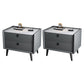 Modern Bedside Night Table Stone Top Nightstand with 2-drawers Light Gray 2 Piece Set Clearhalo 'Bedroom Furniture' 'furn' 'furn_night_stand' 'Furniture' 'night_stand' 'Nightstands' 6318881