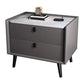 Modern Bedside Night Table Stone Top Nightstand with 2-drawers Clearhalo 'Bedroom Furniture' 'furn' 'furn_night_stand' 'Furniture' 'night_stand' 'Nightstands' 6318882