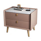 Modern Bedside Night Table Stone Top Nightstand with 2-drawers Clearhalo 'Bedroom Furniture' 'furn' 'furn_night_stand' 'Furniture' 'night_stand' 'Nightstands' 6318888