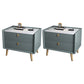 Modern Bedside Night Table Stone Top Nightstand with 2-drawers Gray-Blue 2 Piece Set Clearhalo 'Bedroom Furniture' 'furn' 'furn_night_stand' 'Furniture' 'night_stand' 'Nightstands' 6318889