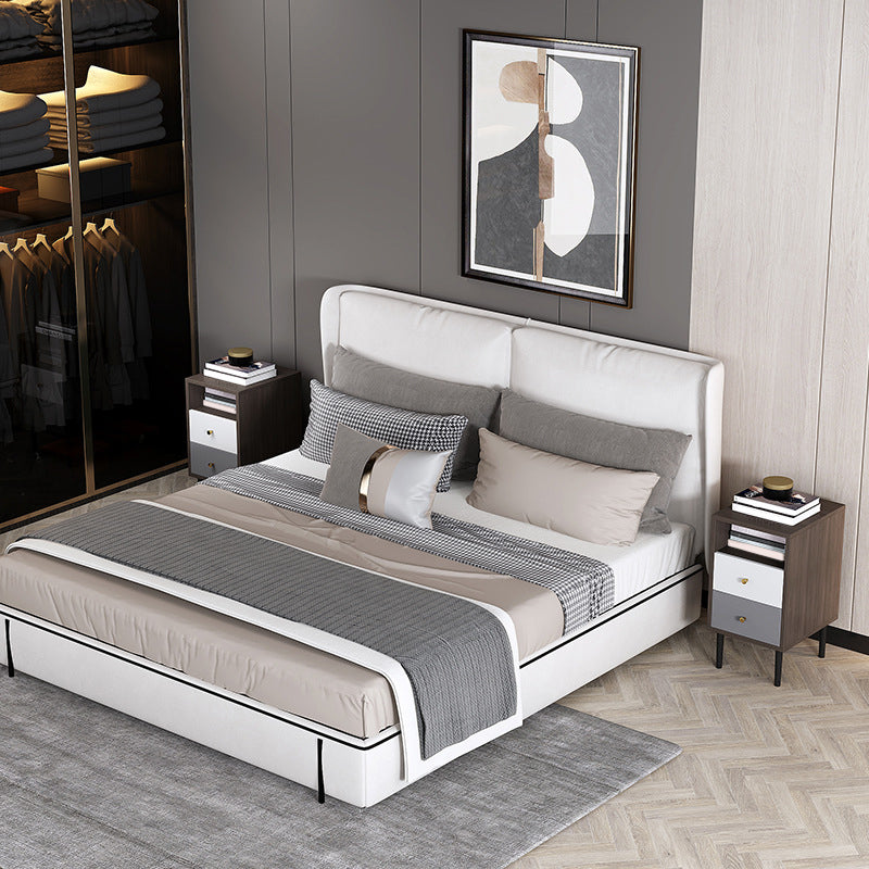 Contemporary Bed Nightstand Open Storage Night Table with 2 Drawers Clearhalo 'Bedroom Furniture' 'furn' 'furn_night_stand' 'Furniture' 'night_stand' 'Nightstands' 6318907