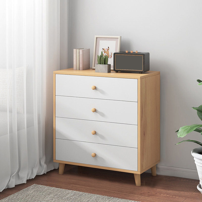Cómoda de dormitorio contemporánea Cómoda de almacenamiento de madera con cajones