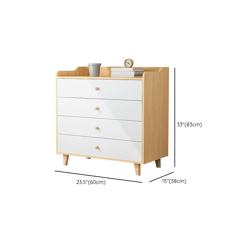 Cómoda de dormitorio contemporánea Cómoda de almacenamiento de madera con cajones