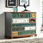 American Traditional Storage Chest Dresser Vertical Wooden Storage Chest with Drawers