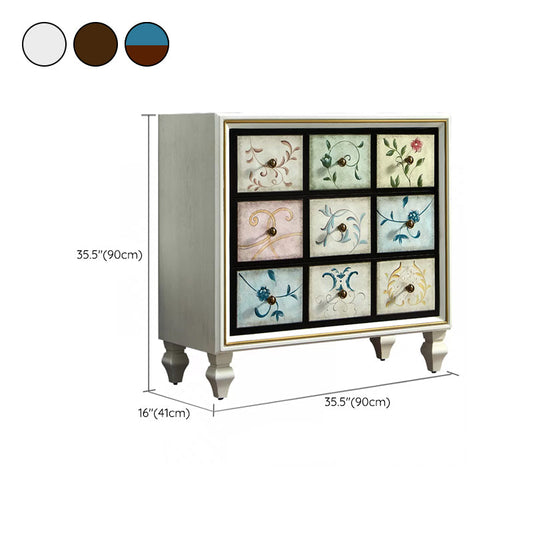 Casse di stoccaggio in legno tradizionale tradizionale di stoccaggio tradizionale con cassetti