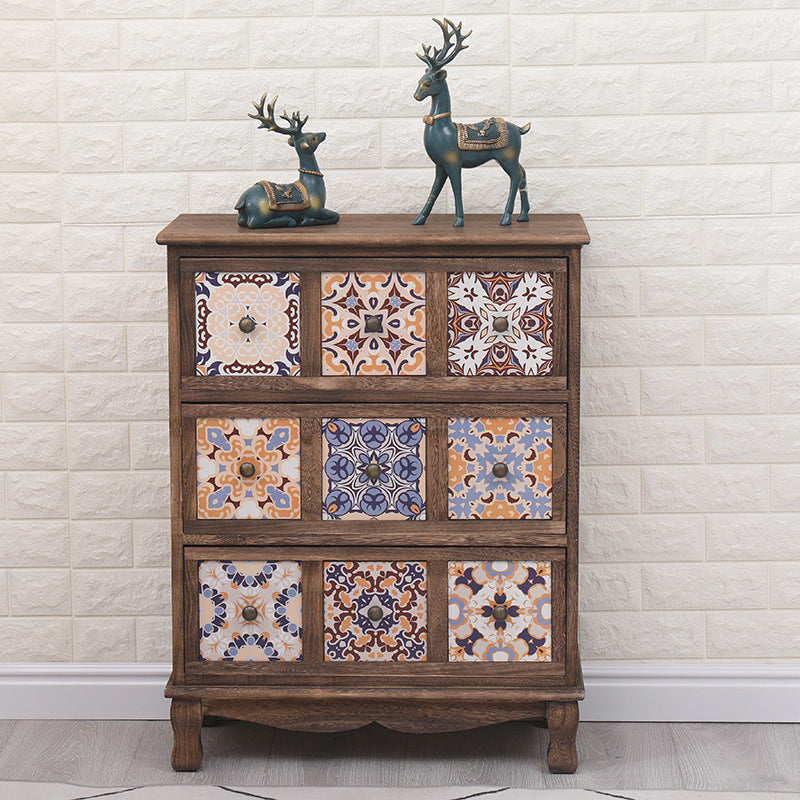 Nautical Bedroom Storage Chest Solid Wood Chest in Brown with Drawers 24"L x 12"W x 31"H Brown Clearhalo 'Bedroom Furniture' 'Dressers & Chests' 'dressers_chests' 'furn' 'furn_dressers_chests' 'Furniture' 6319128