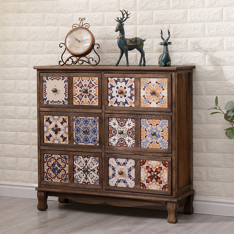 Nautical Bedroom Storage Chest Solid Wood Chest in Brown with Drawers 32"L x 12"W x 31"H Brown Clearhalo 'Bedroom Furniture' 'Dressers & Chests' 'dressers_chests' 'furn' 'furn_dressers_chests' 'Furniture' 6319132