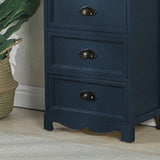 Vertical Nautical Bedroom Storage Chest Wooden Chest with Drawers