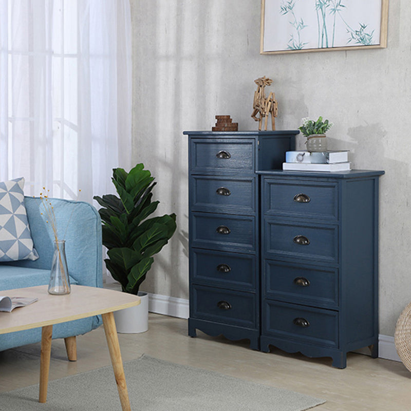 Cómoda de almacenamiento vertical para dormitorio náutico, cómoda de madera con cajones