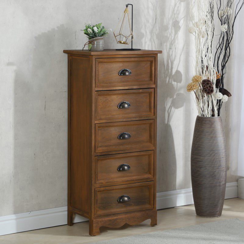 Cómoda de almacenamiento vertical para dormitorio náutico, cómoda de madera con cajones