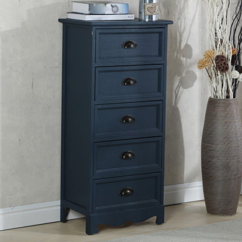 Cómoda de almacenamiento vertical para dormitorio náutico, cómoda de madera con cajones