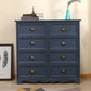Cómoda de almacenamiento vertical para dormitorio náutico, cómoda de madera con cajones