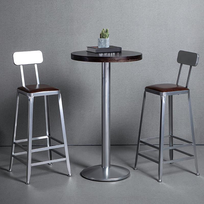 Industrial Iron Counter Height Stools Footrest Bar Stool for Indoor Clearhalo 'Bar Furniture' 'Bar Stools' 'bar_stools' 'furn' 'furn_bar_stools' 'Furniture' 'Kitchen & Dining Furniture' 6320012